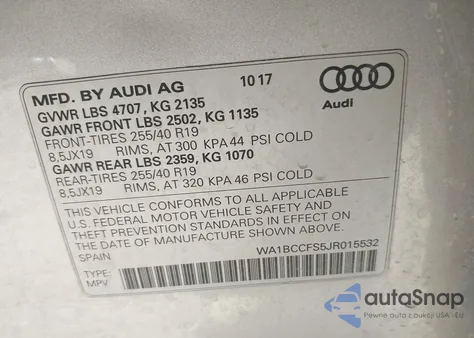 2018 Audi Q3 2.0T Premium/2.0T Sport Premium from USA, damaged, VIN WA1BCCFS5JR015532
